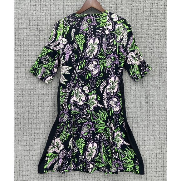 Rodebjer Mini Dress Womens S Multicolor Floral  Short Sleeve Shoulder Pads - Picture 2 of 11